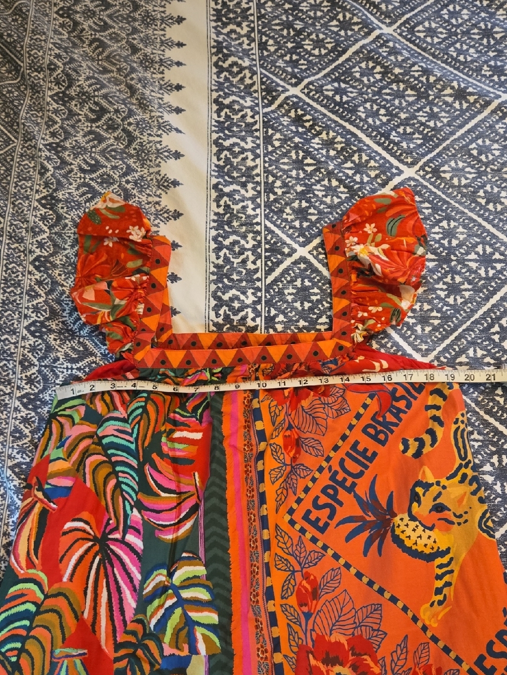 Anthropologie by Farm Rio Mosaic Ruffled Sun Midi Dress - Picture 15 of 15